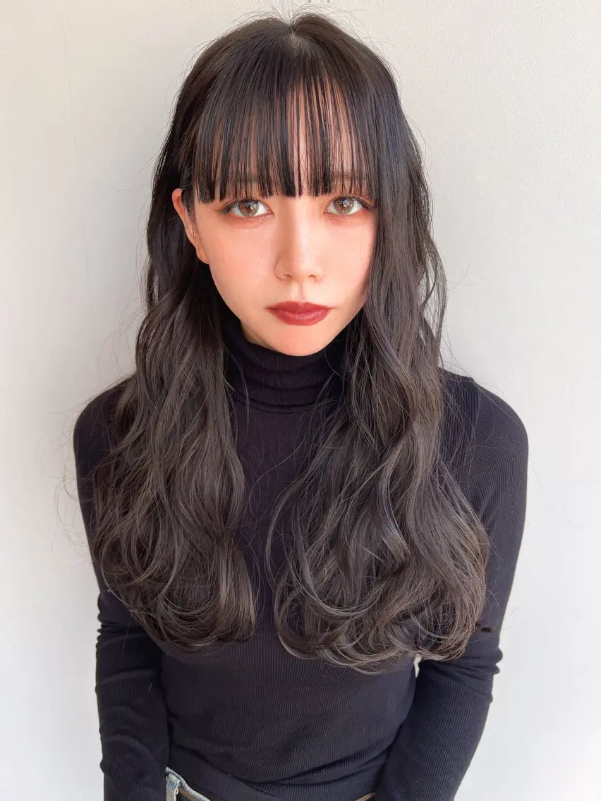 ロング カット ヘアカラー トリートメント MIRIM栄 野田航生のヘアスタイル