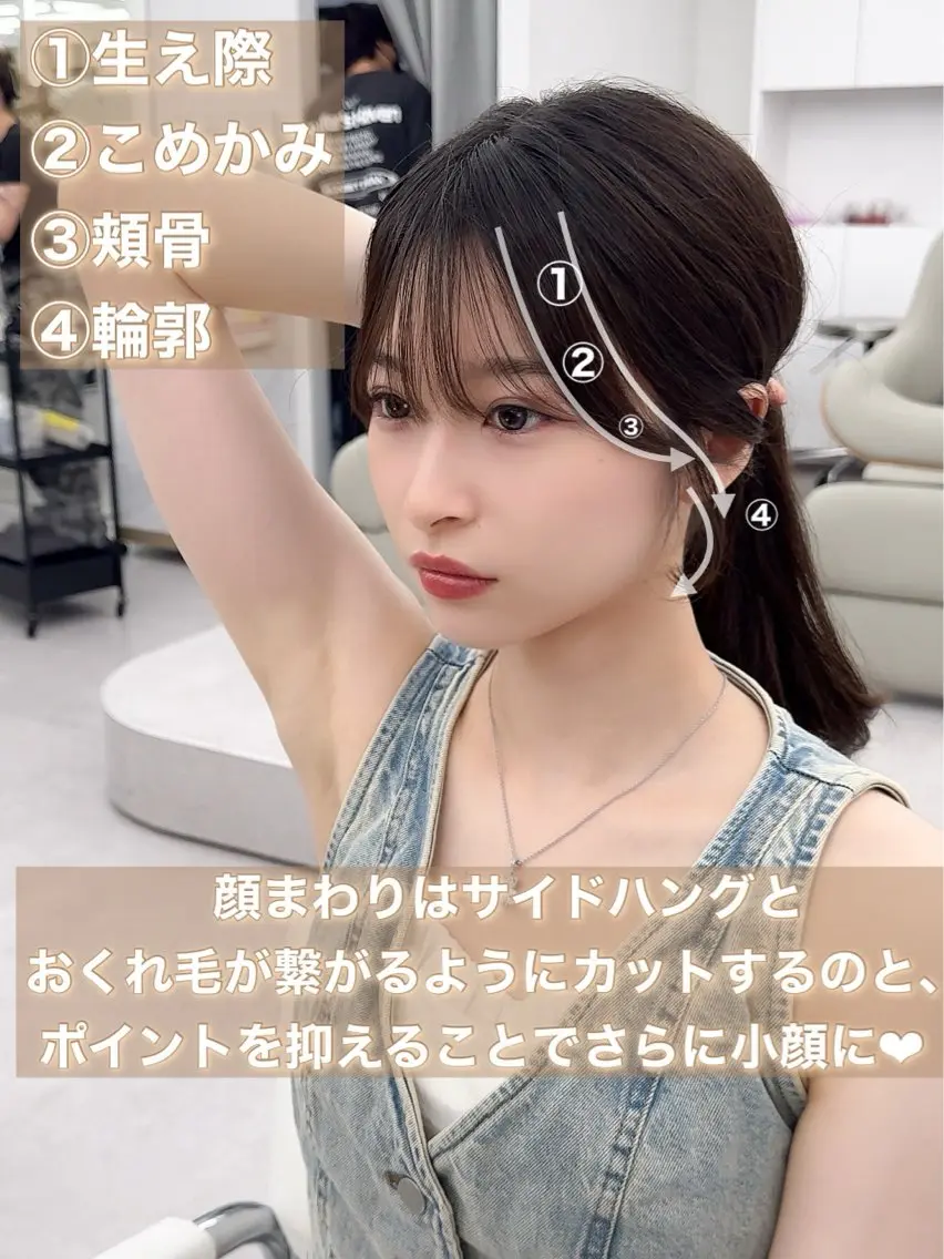 セミロング カラー ヘアアレンジ 顔周り&ミディアム 特化/池袋/kokiのヘアスタイル