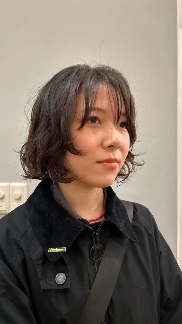 ショート パーマ ボブ トリートメント ニュアンスパーマ カット パーマ トリートメント 🌿ボブ パーマ高橋啓太🌿のヘアスタイル
