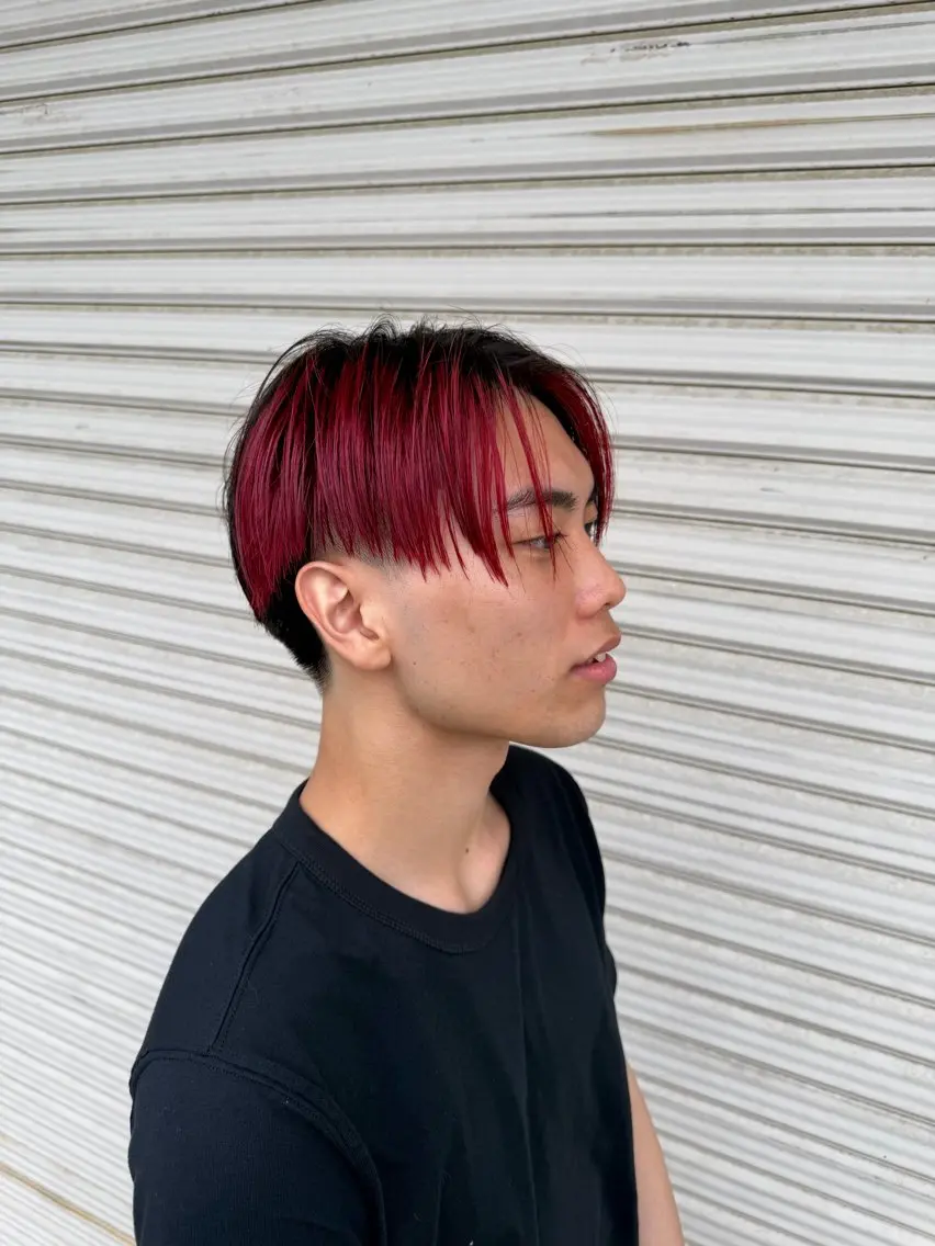 カラー メンズ ヘアカラー 艶カラー×デザイン カラー特化/値賀大樹のヘアスタイル
