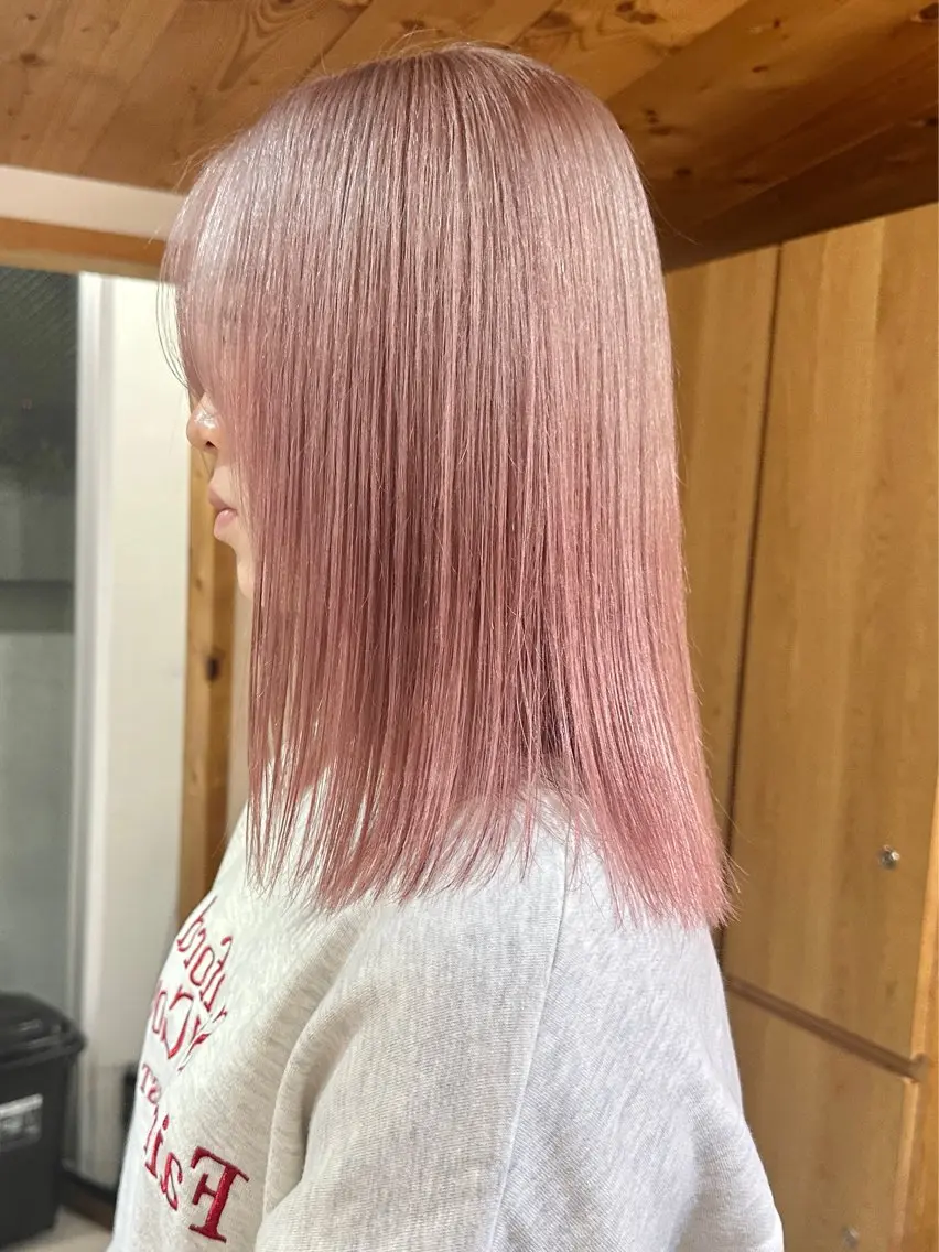 ミディアム カラー カット ヘアカラー トリートメント ブリーチダブルカラー 【koide】のヘアスタイル