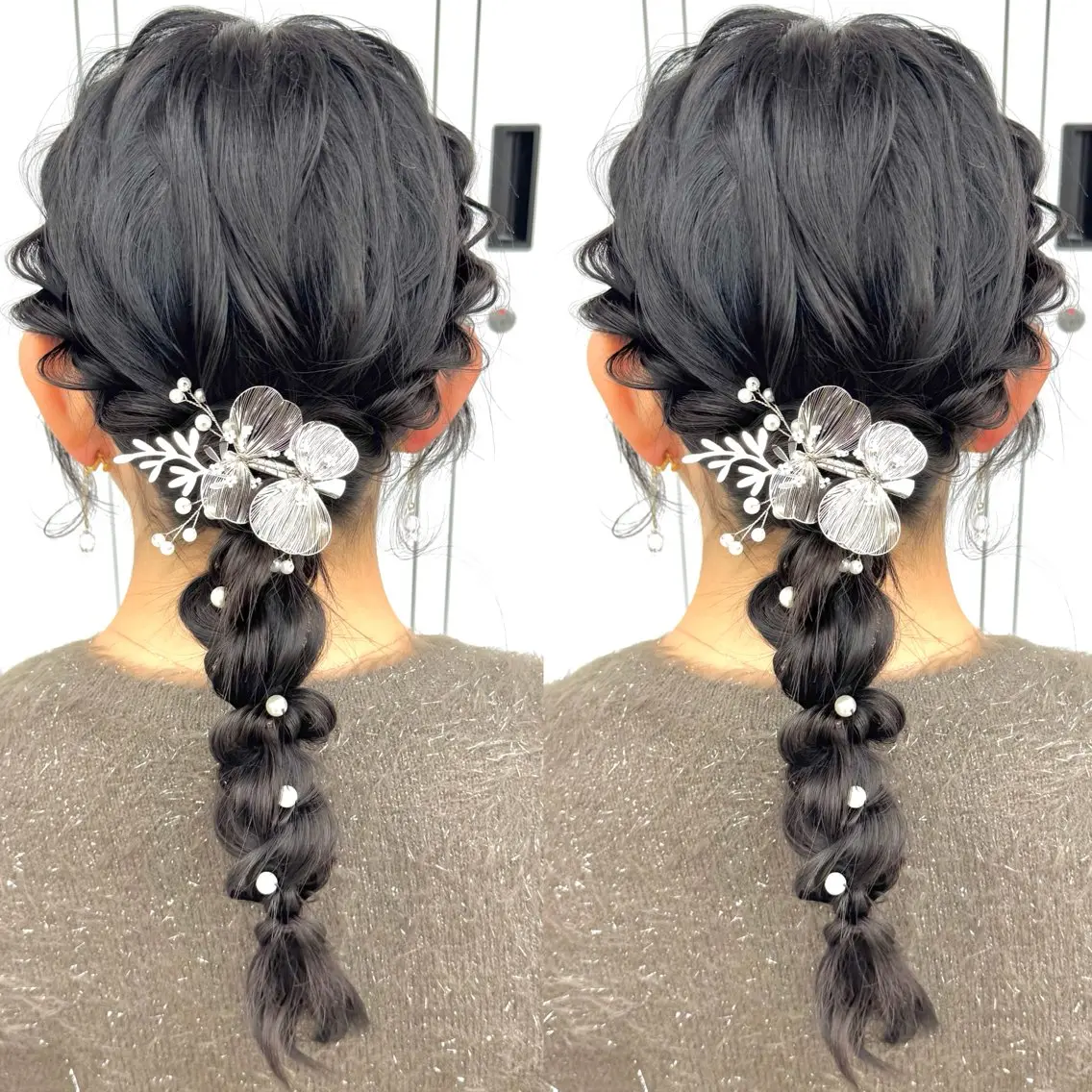 ロング ヘアアレンジ ヘアセット ヘアメ🎀ハイトーン 🩵エクステ🪄しほのヘアスタイル