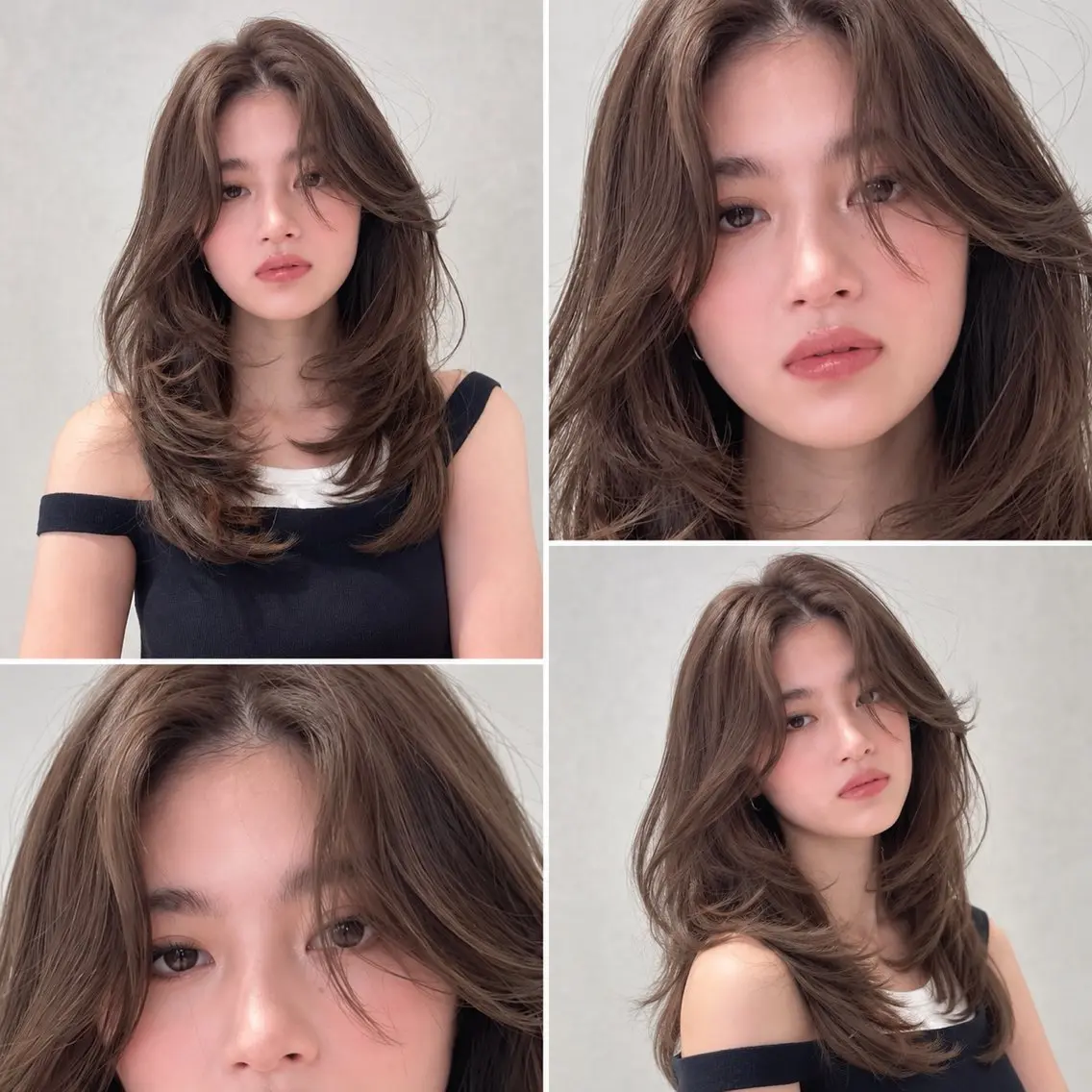 ミディアム カラー カット ヘアカラー トリートメント 🦋韓国風レイヤー/ 艶髪矯正🦋凛太郎のヘアスタイル
