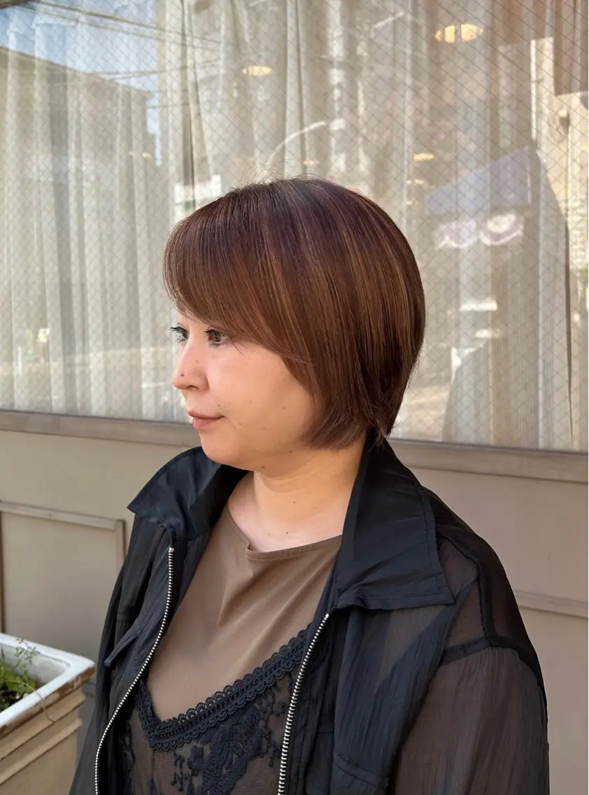 白髪ぼかしハイライトwカラーの写真