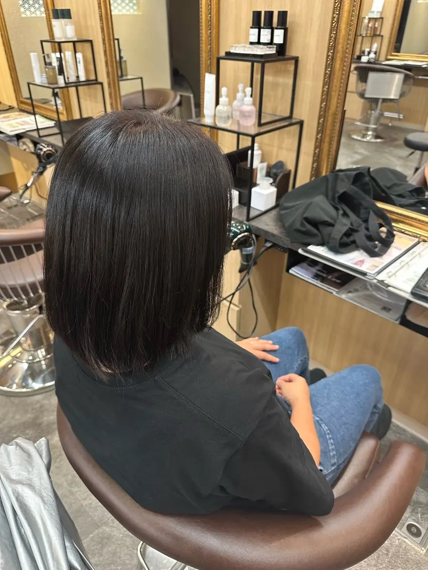 ミディアム カラー 加藤 そらのヘアスタイル