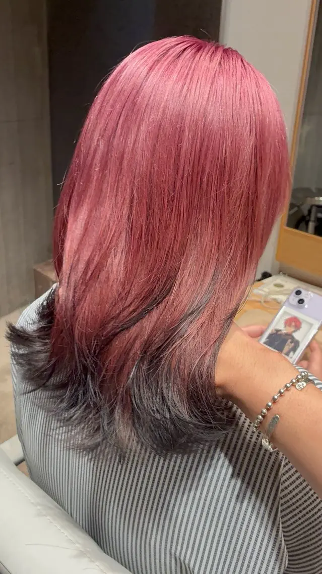 セミロング カラー ブリーチ カット ヘアカラー トリートメント 銀座/柔らかベージュ 似合せカット/ハルトのヘアスタイル