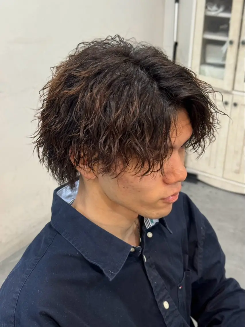 パーマ メンズ メンズパーマ ツイストスパイラルパーマ スパイラルパーマ 河合 澪のヘアスタイル