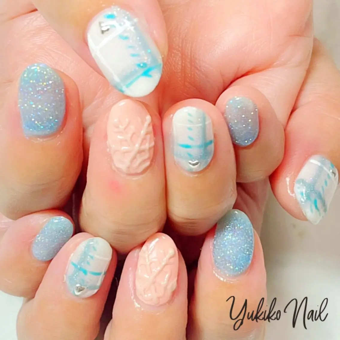 ネイル 冬ネイル ハンドネイル ユキコ ネイルのネイルデザイン