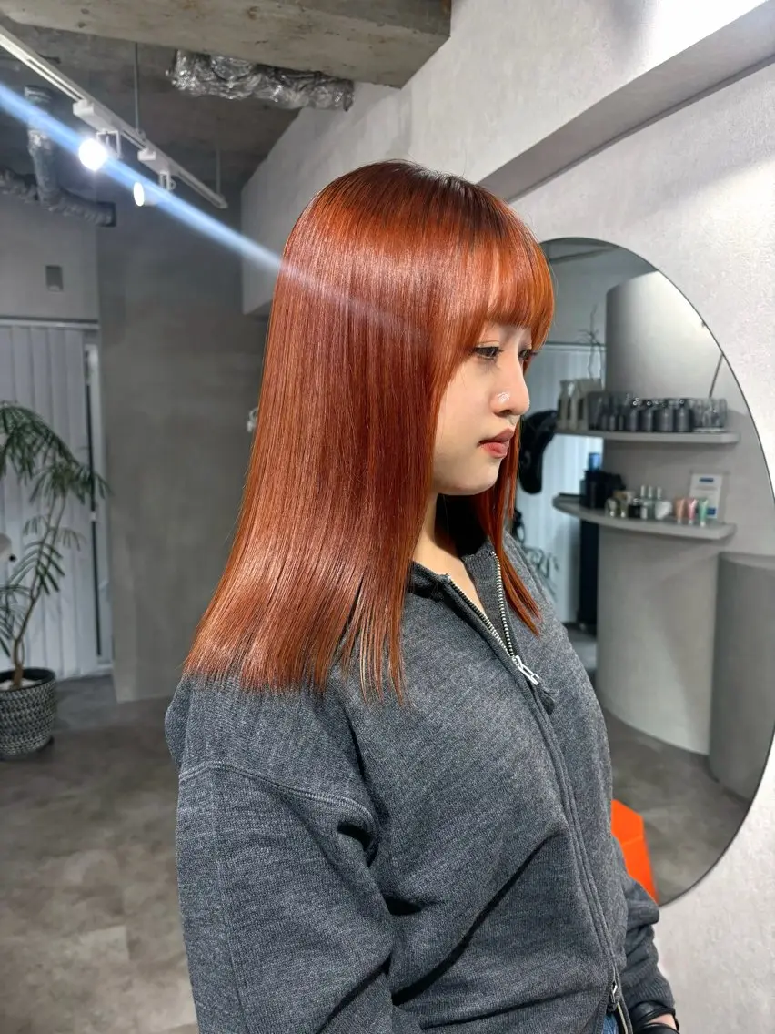セミロング カラー 💫miyu💫ウル フ/レイヤーカットのヘアスタイル