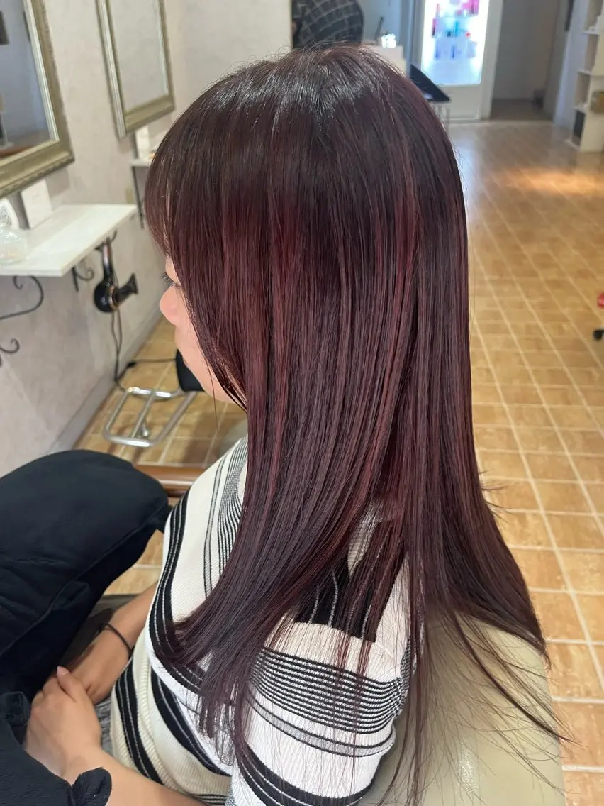 セミロング カラー ブリーチ ブリーチなしカラー ピンクカラー 🔷岡村主明🔷 Lafestaのヘアスタイル