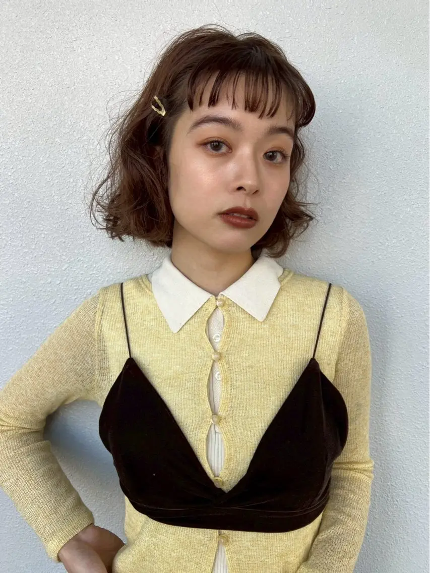 ミディアム カラー ヘアカラー 蛭町 遥香のヘアスタイル