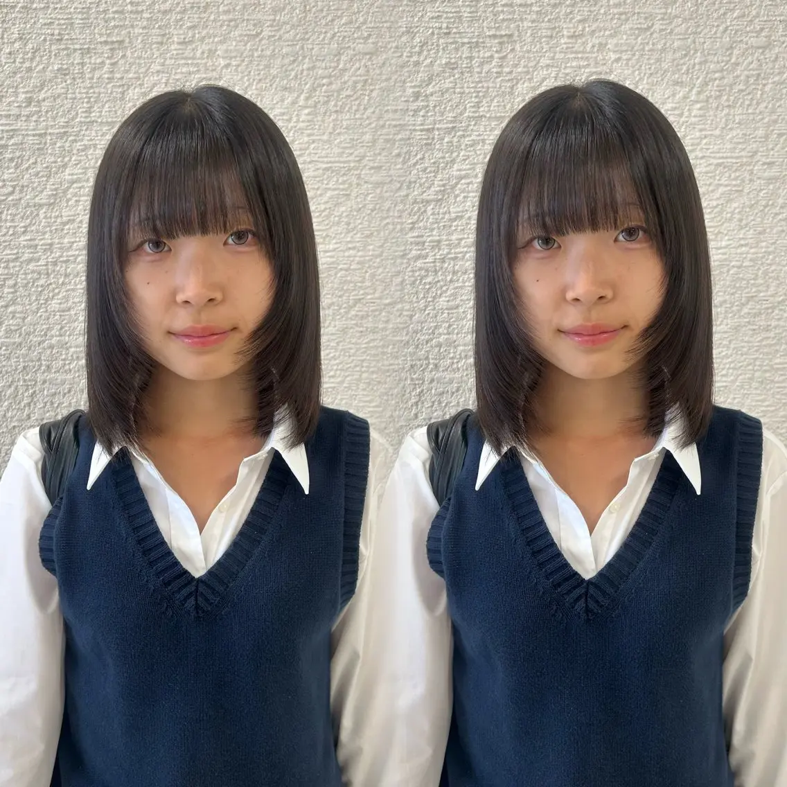 セミロング 顔周りカット レイヤーカット カット トリートメント ヘアセット ブリーチ/ベージュ/ 艶/レイヤー／ゆいなのヘアスタイル