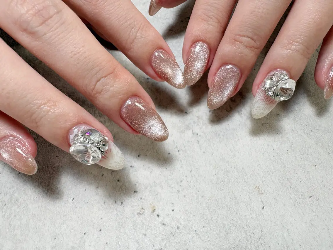 ネイル レース マグネットネイル gypso.267 🌷SETO🌷のネイルデザイン