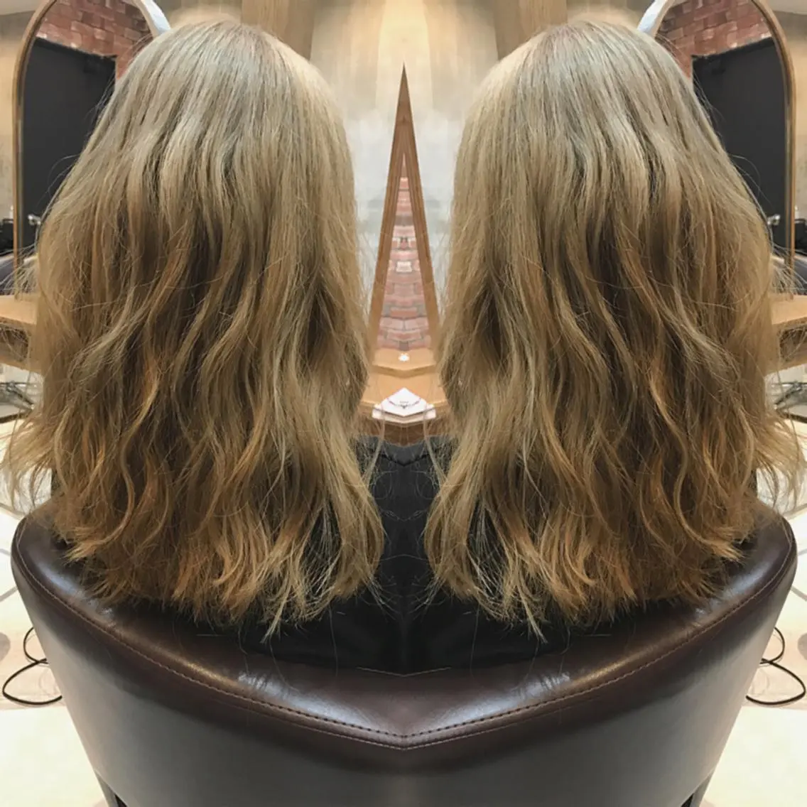 セミロング カラー カット ヘアカラー トリートメント 重政 和樹のヘアスタイル