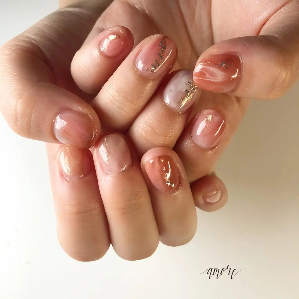 ネイル ジェルネイル ミラーネイル ニュアンスネイル 春ネイル You kyehwaのネイルデザイン