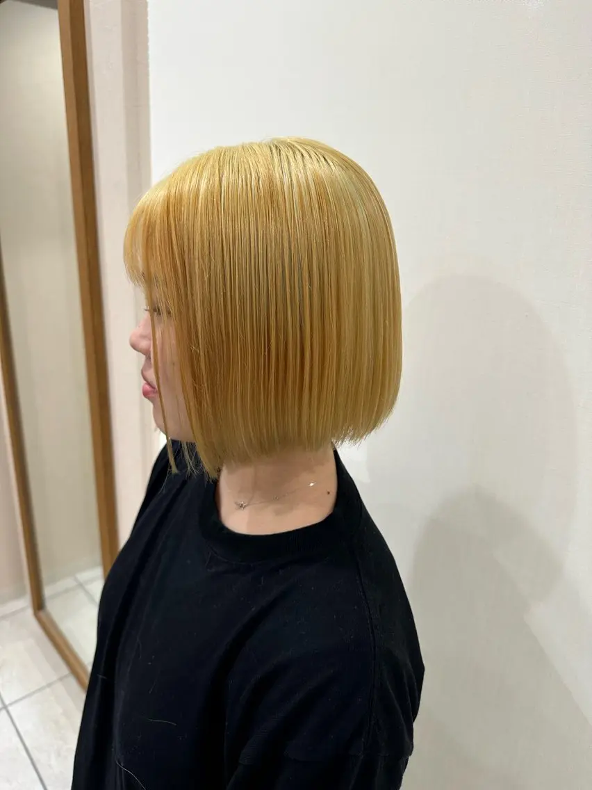 ショート カラー ブリーチ ブロンド ケアブリーチ 小顔カット 平日オススメ✨ コスパ&タイパ✨山下のヘアスタイル