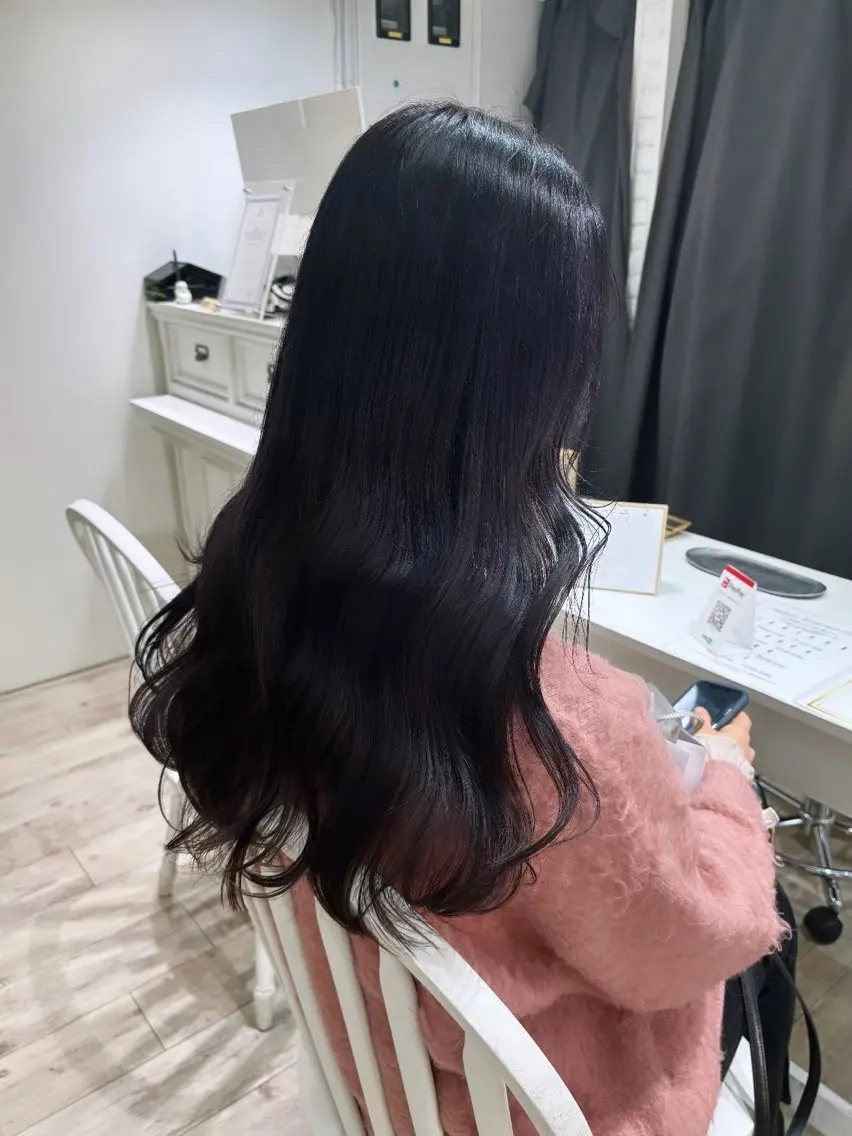 ロング カラー ディープラベンダー ラベンダーカラー 暖色カラー✨️ 門内 梨真のヘアスタイル