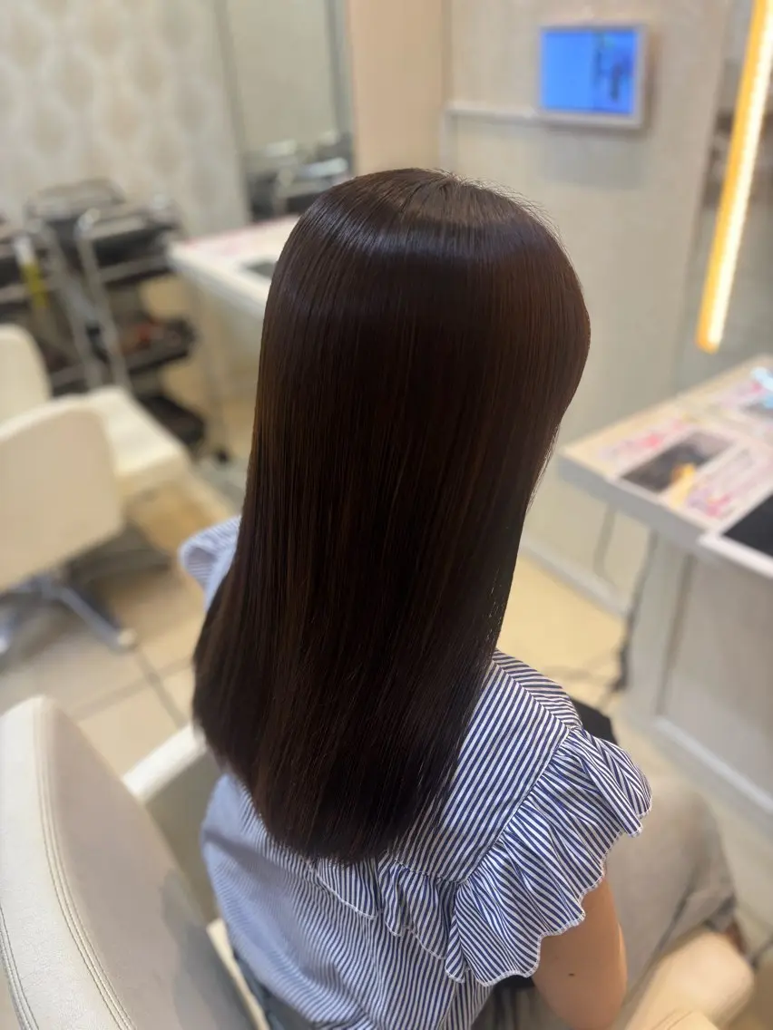 ロング カラー カット ヘアカラー はらだ すずのヘアスタイル