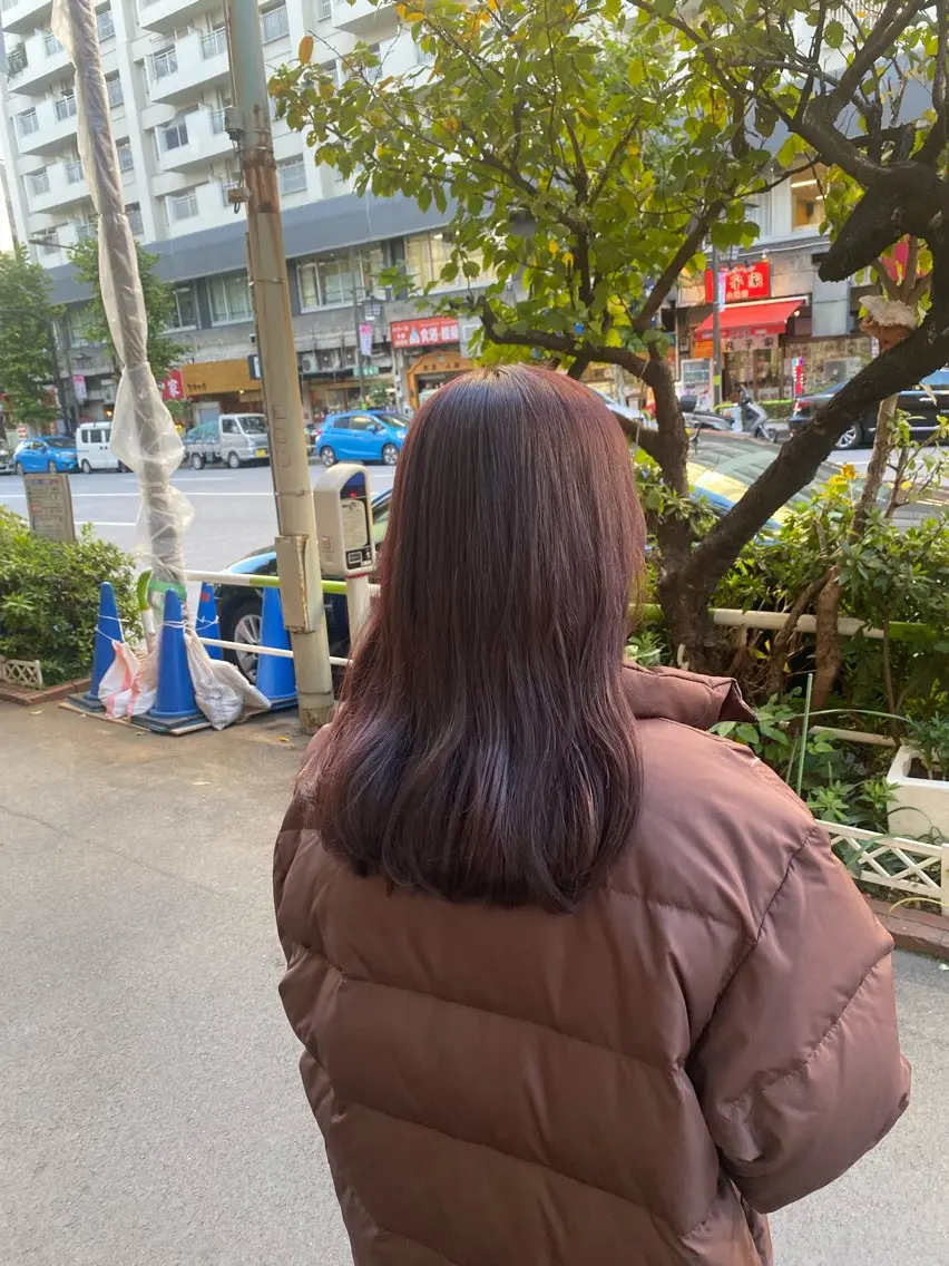 セミロング カラー ヘアアレンジ ブラウンカラー ピンクカラー ピンクブラウン 20代〜40代 大塚🌱松原大将のヘアスタイル