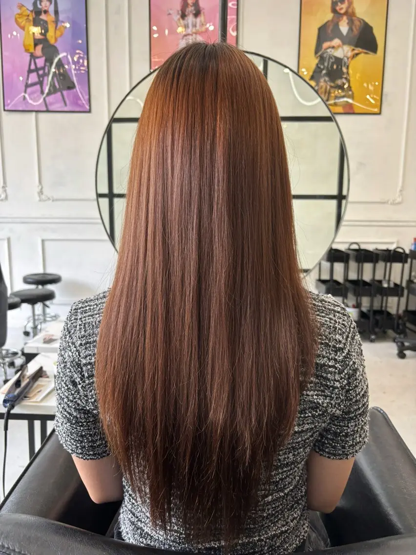 ロング 縮毛矯正 MaisonHALU さくらのヘアスタイル