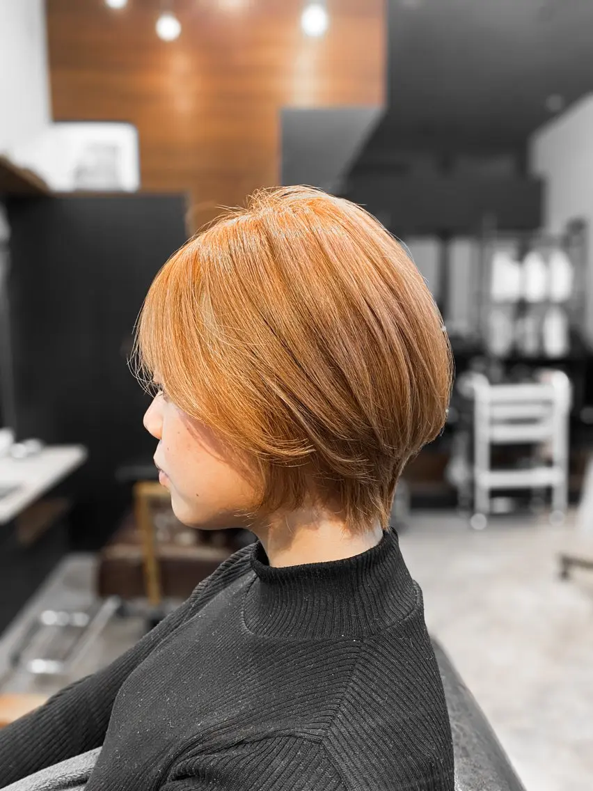 ショート カラー ショートボブ ブリーチ ハイトーンカラー ボブ ショートヘア IRIE⚡️メンズ/ パーマ⚡️北川聖也のヘアスタイル