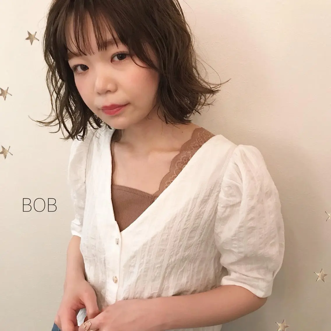 ミディアム カラー 市川 千夏のヘアスタイル