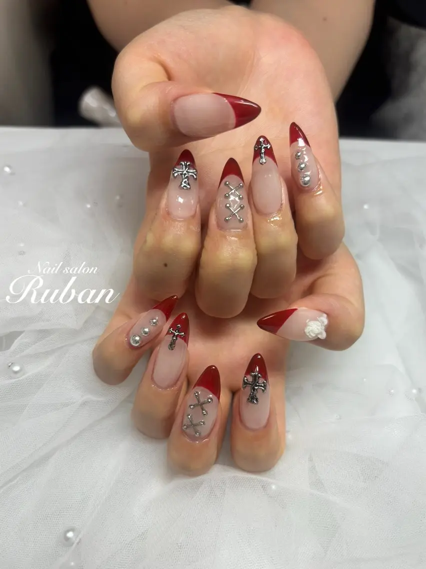 ネイル アートネイル フレンチネイル 持ち込み Nail salon Rubanのネイルデザイン