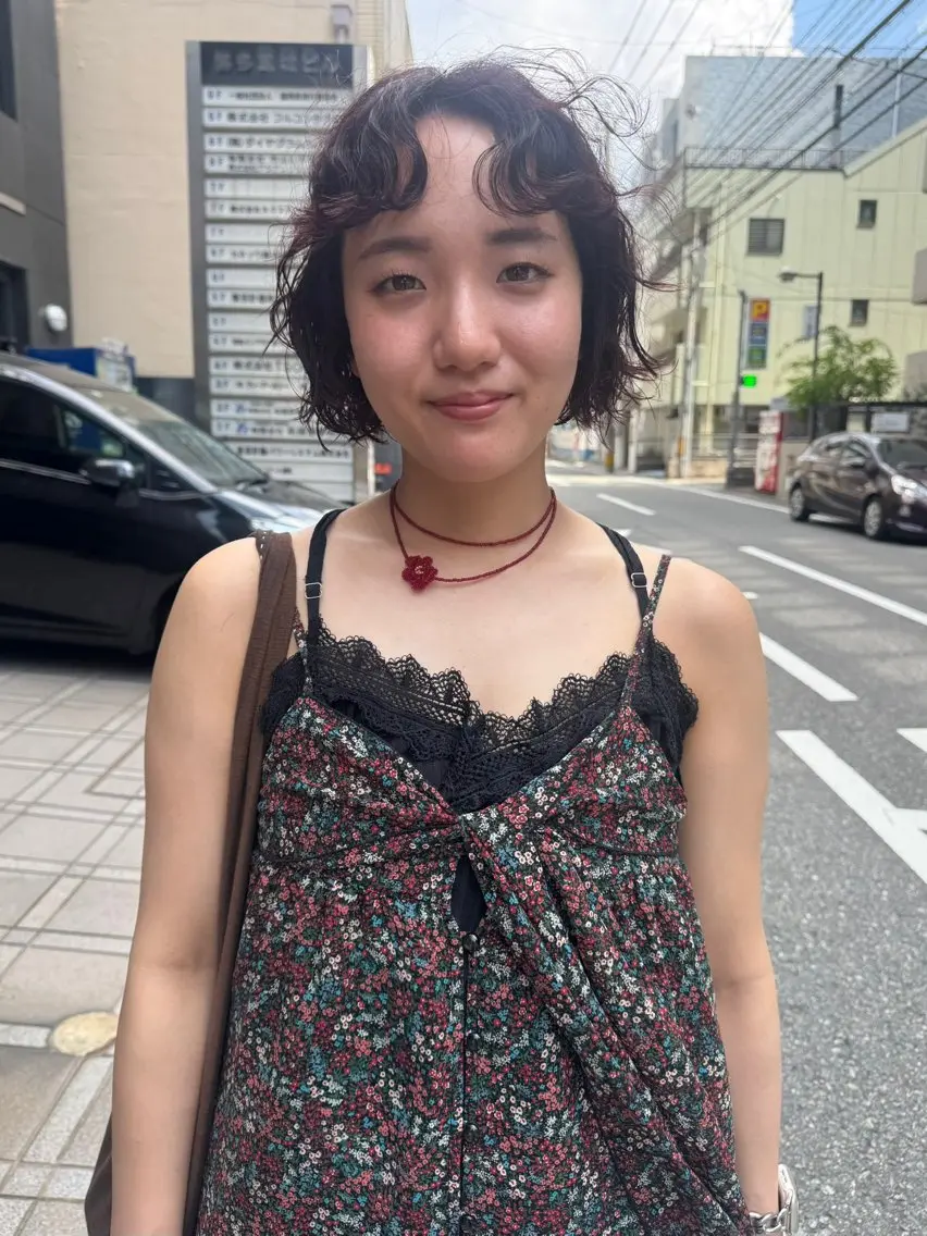 ショート カラー パーマ 縮毛矯正 カット ヘアカラー パーマ しずく/Lilu/ 博多美容室のヘアスタイル