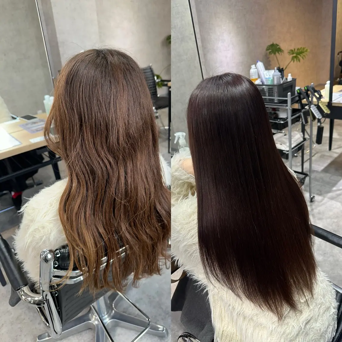【平日限定‼️】カット＋縮毛矯正＋ワンカラー＋トリートメント　⚠️補足説明もご覧ください‼️の写真
