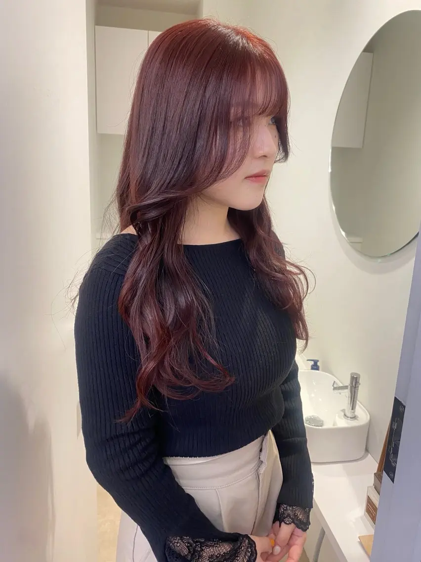 ロング カラー ヘアカラー 韓国ヘア hinaka.のヘアスタイル