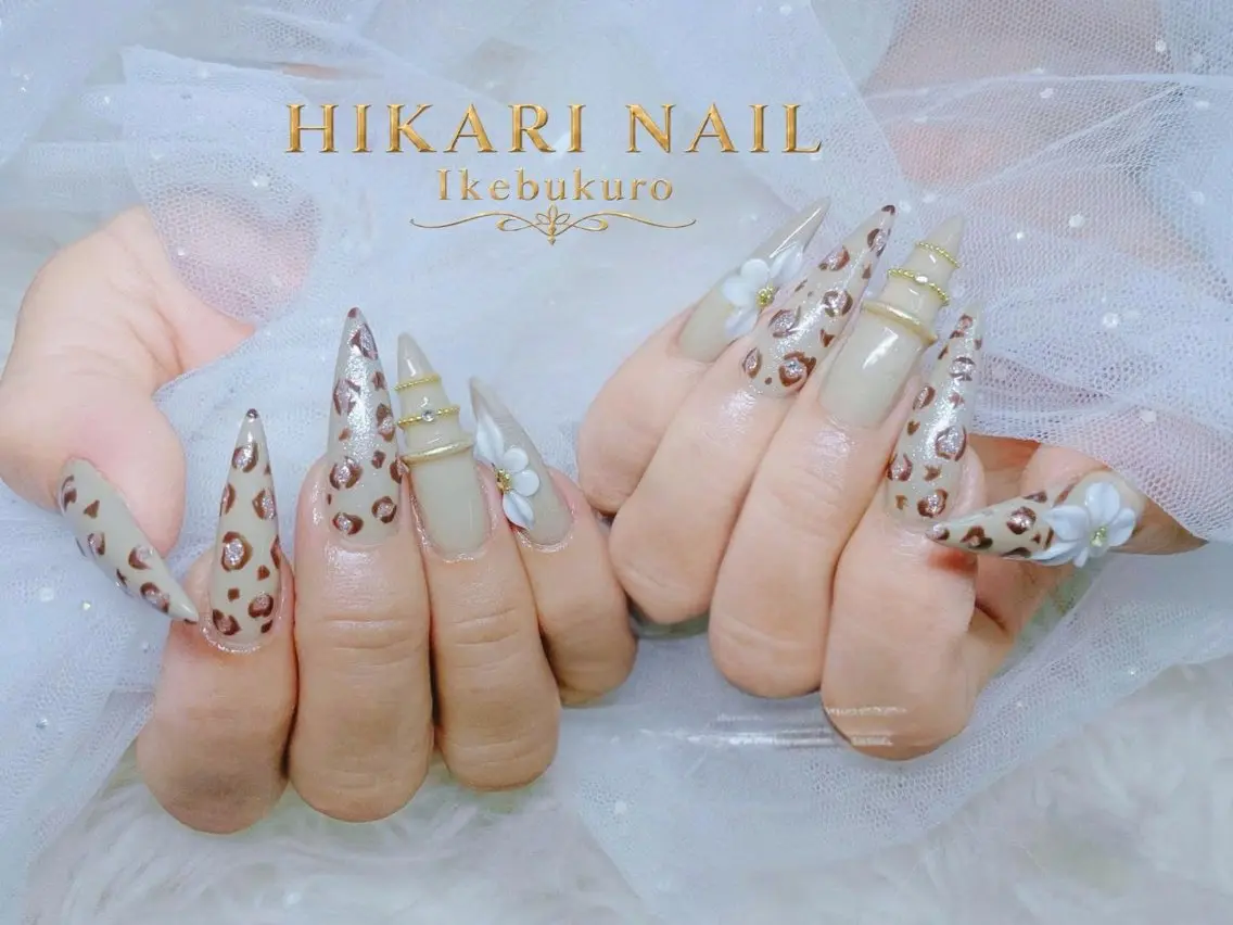 ネイル チークネイル 長さ出し フレンチネイル ガーリー ハロウィン ハンドネイル HikariNail Ikebukuroのネイルデザイン