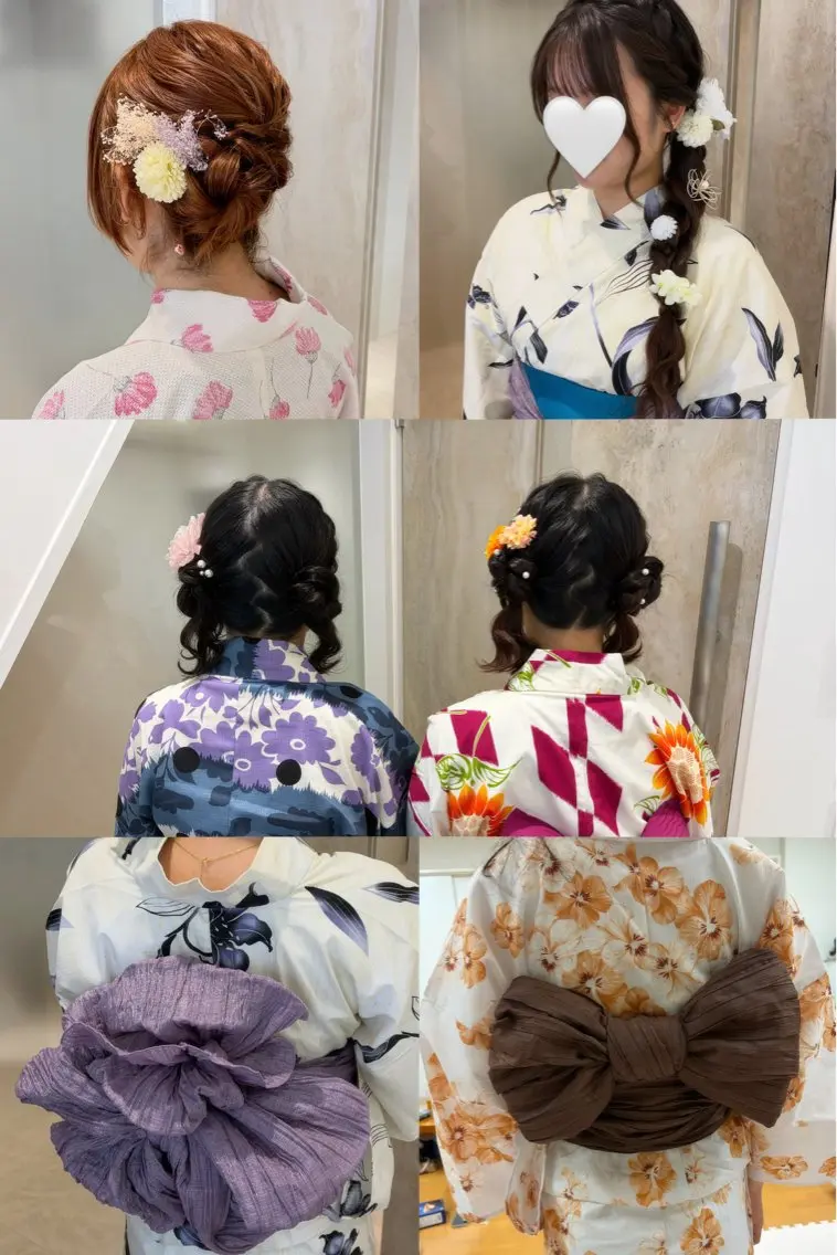 ヘアアレンジ 浴衣 着付け amunedat salonのヘアスタイル