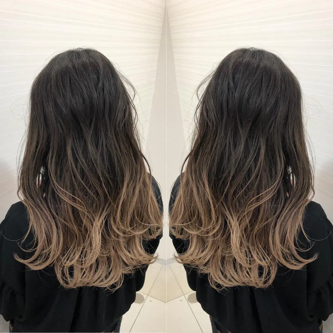 セミロング カラー グラデーションカラー 得能 雅人のヘアスタイル