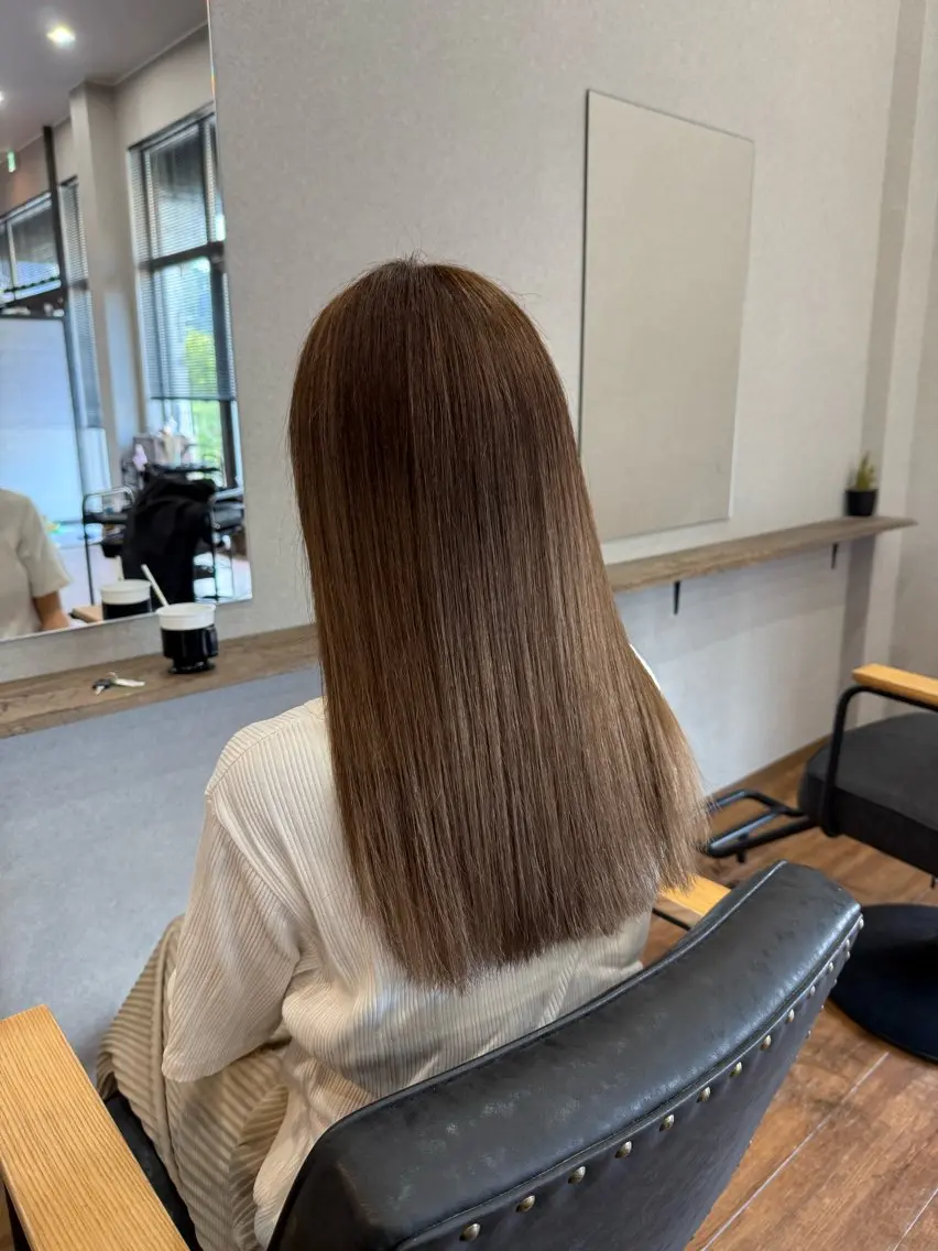ロング カラー 髪質改善 ヘアカラー トリートメント 鵜飼 真伍のヘアスタイル