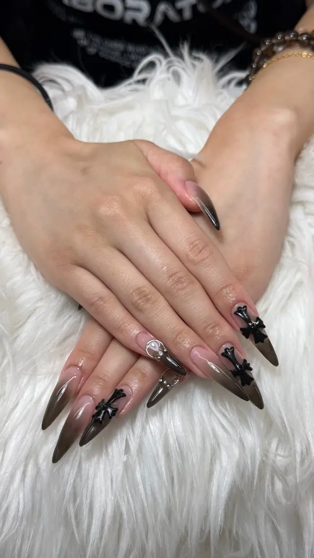 ネイル 長さ出し フレンチネイル グラデーション 韓国ネイル マグネットネイル ハンドネイル VB HEAVEN nailのネイルデザイン