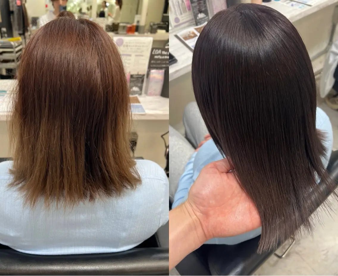 ミディアム カラー グレージュ カット ヘアカラー トリートメント ✨レイヤー/髪質改善 /エクステ✨ナカムラのヘアスタイル