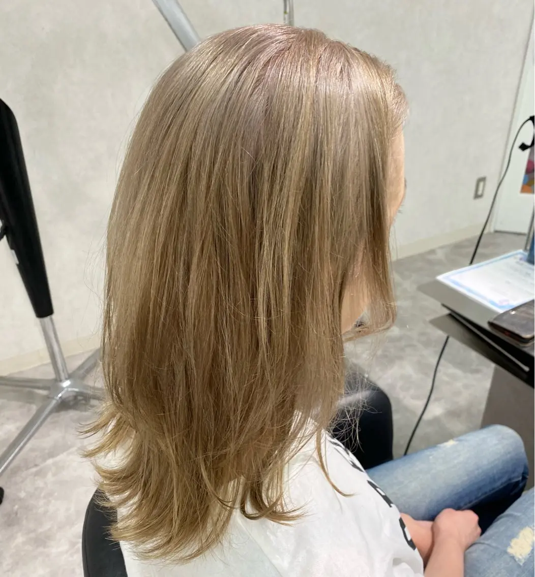 《ブリーチダブルカラー🫧》ダブルカラー＋3stepハホニコトリートメント♡の写真
