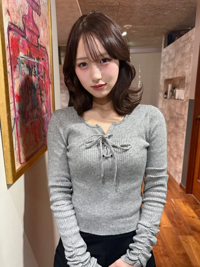 ミディアム カラー ブリーチ ブリーチなしカラー カット ヘアカラー トリートメント mai / linoah˚✧のヘアスタイル