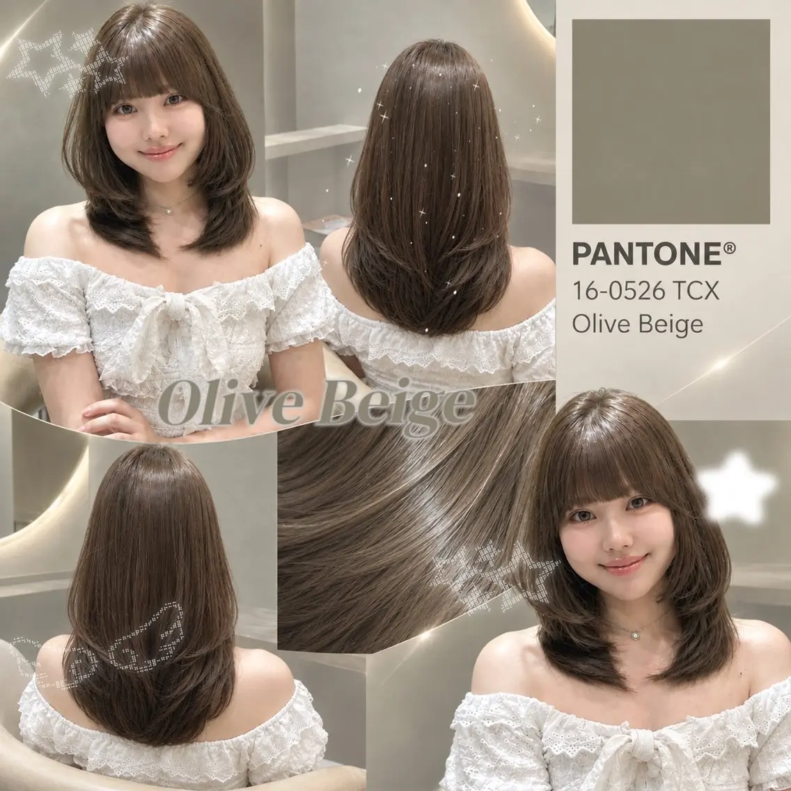 カラー ベージュカラー オリーブベージュ ヘアカラー 雪乃 /仙台/カラー /美髪縮毛矯正🩷のヘアスタイル