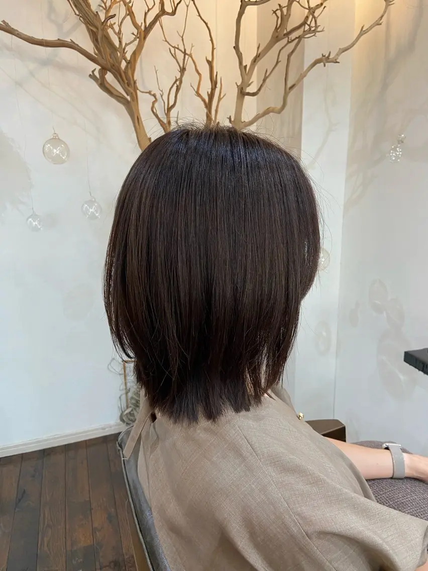 ミディアム カット ヘアカラー トリートメント 透明感カラー/ 加瀬たまものヘアスタイル