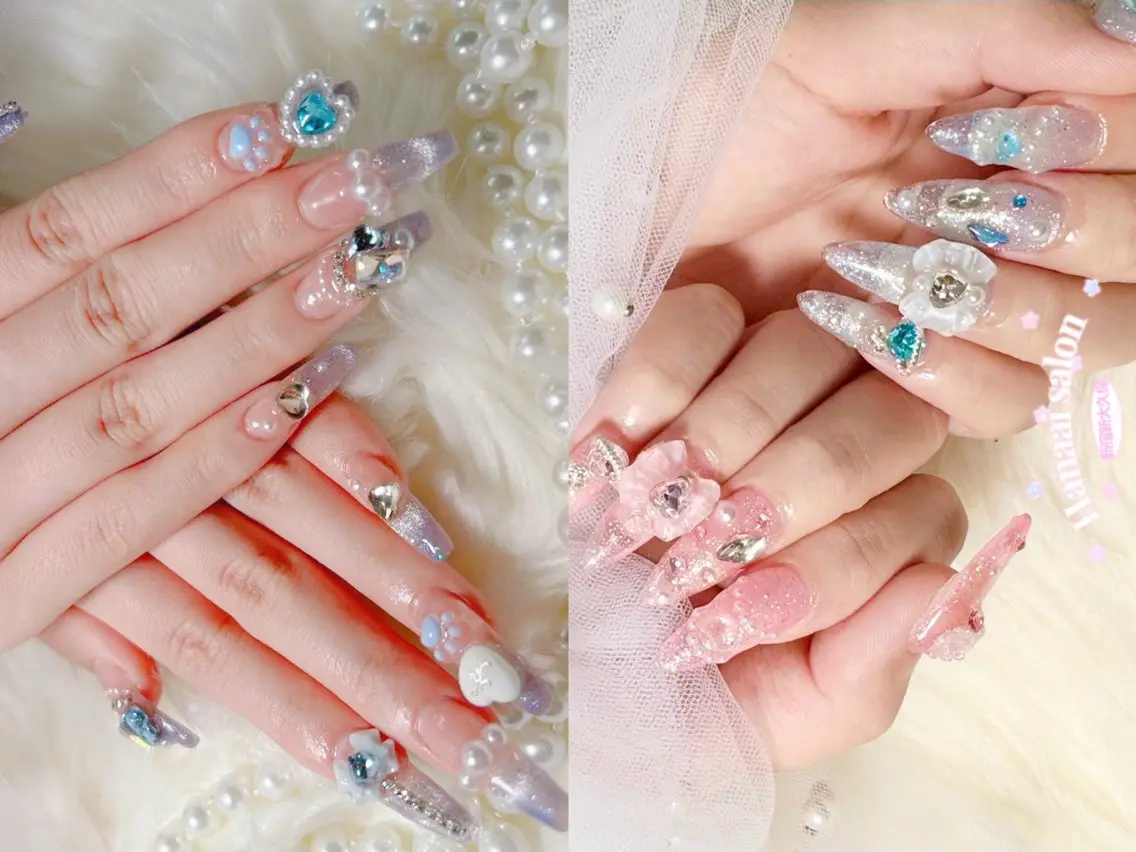 セミロング ハンドネイル Hanaai Salon新大久保店のネイルデザイン