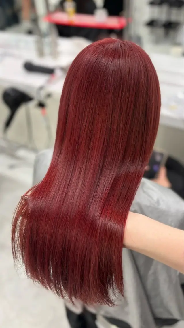 ロング ヘアカラー 🎀暖色カラー🎀 韓国ヘア まなかのヘアスタイル