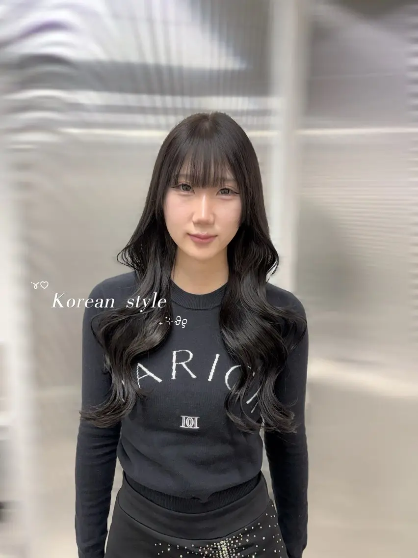 ロング カット ヘアカラー トリートメント 𝜗𝜚cocoro 韓国𝜗𝜚のヘアスタイル