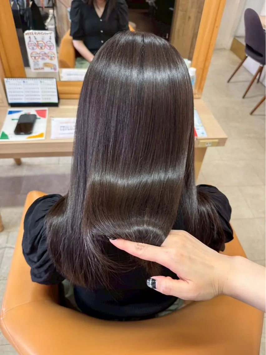 ロング 髪質改善 縮毛矯正 トリートメント Koharu🍓/ 透明感/髪質改善のヘアスタイル