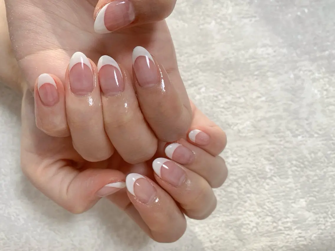 ネイル フレンチネイル ジェルネイル 韓国ネイル メンズネイル パラジェル kiki nail たまプラーザのネイルデザイン