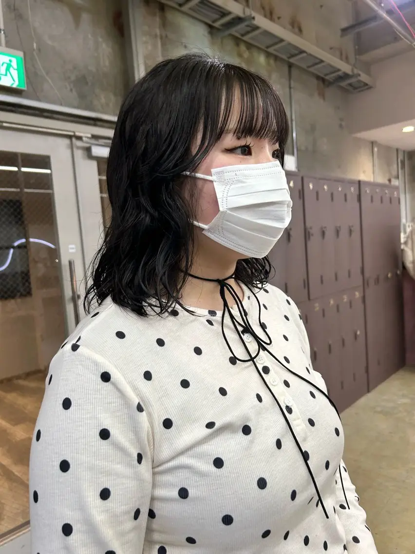ミディアム カラー パーマ ミディアムパーマ maho/垢抜け カラーパーマのヘアスタイル