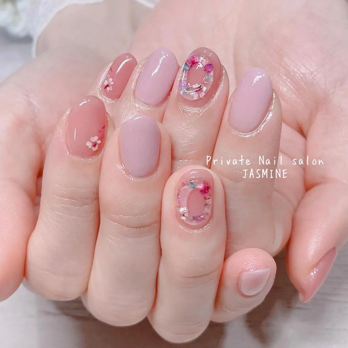 ネイル フラワーネイル 春ネイル Nail salon JASMINEのネイルデザイン