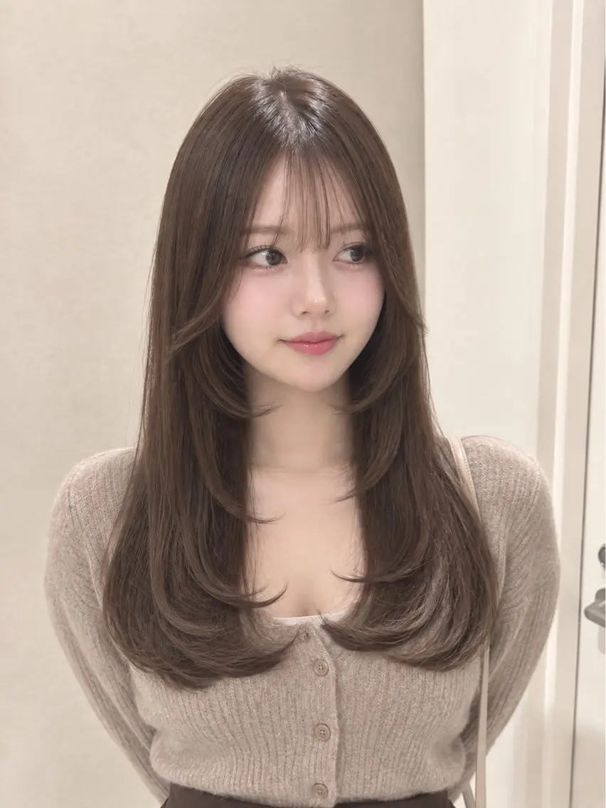 ロング カラー カット ヘアカラー 加藤 未夢のヘアスタイル