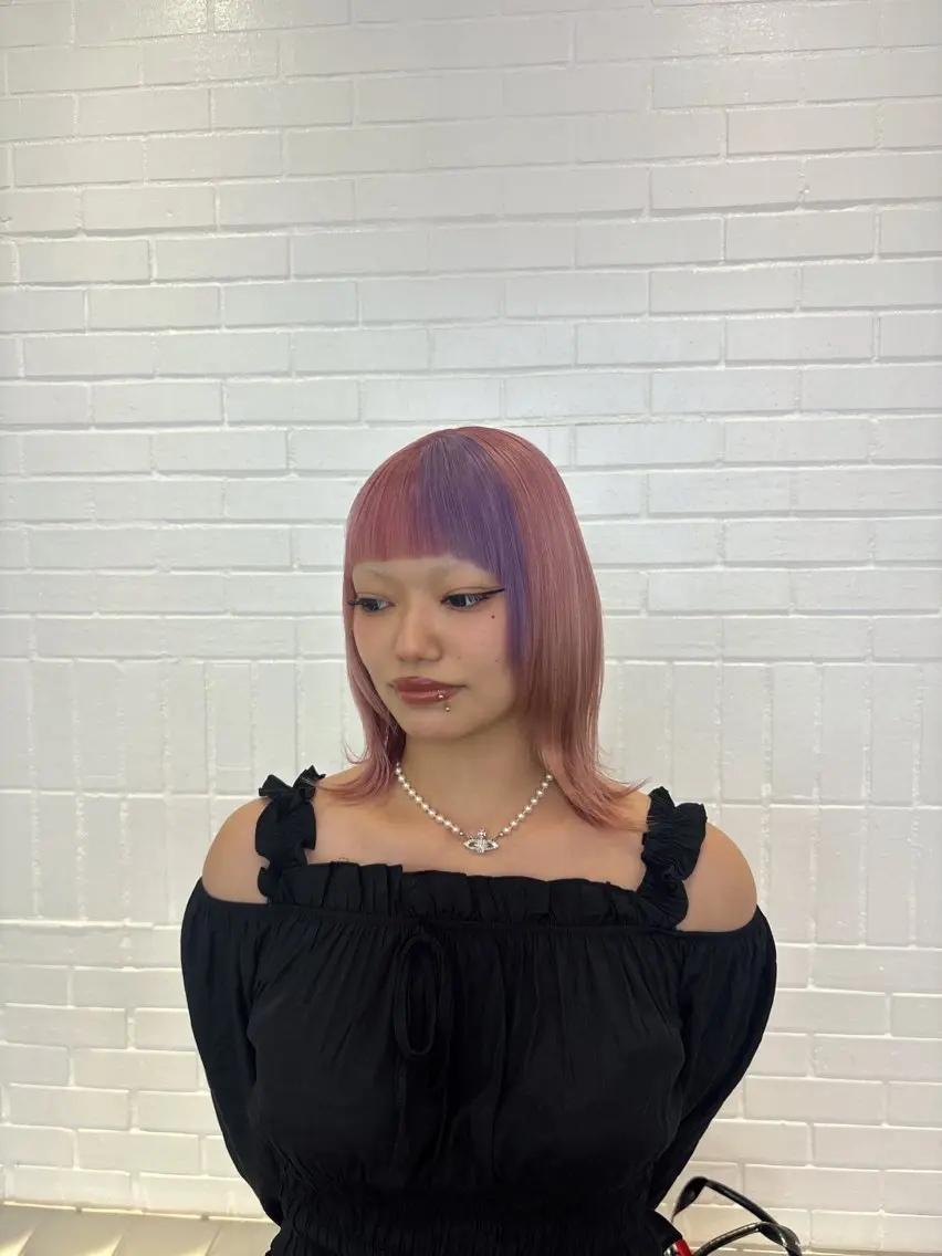 💟デザインカラーはこちら💟【全体ブリーチ➕全体カラー➕デザイン】トリートメント込み🌟の写真
