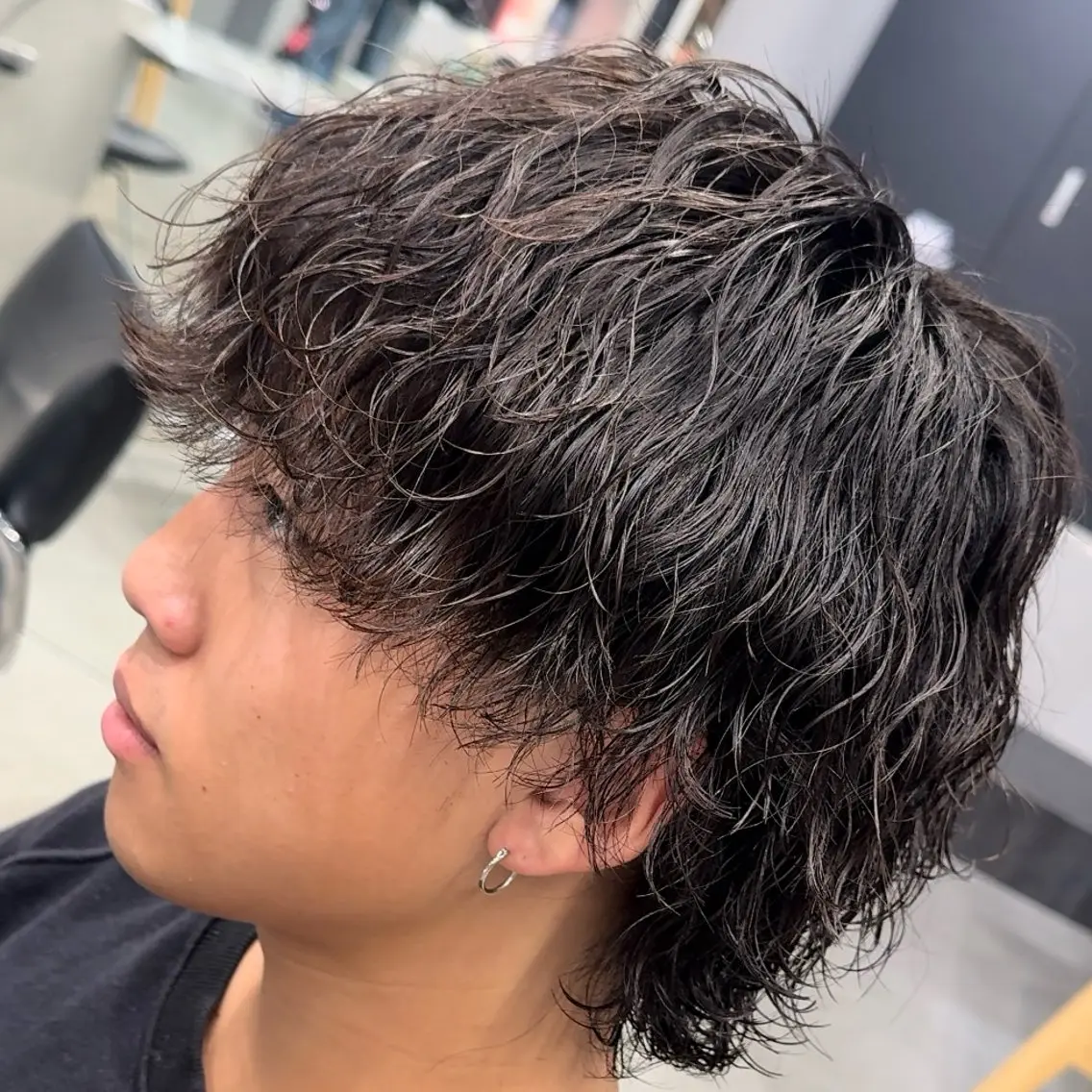 セミロング パーマ ヘアアレンジ メンズ fifth 石川 凪のヘアスタイル